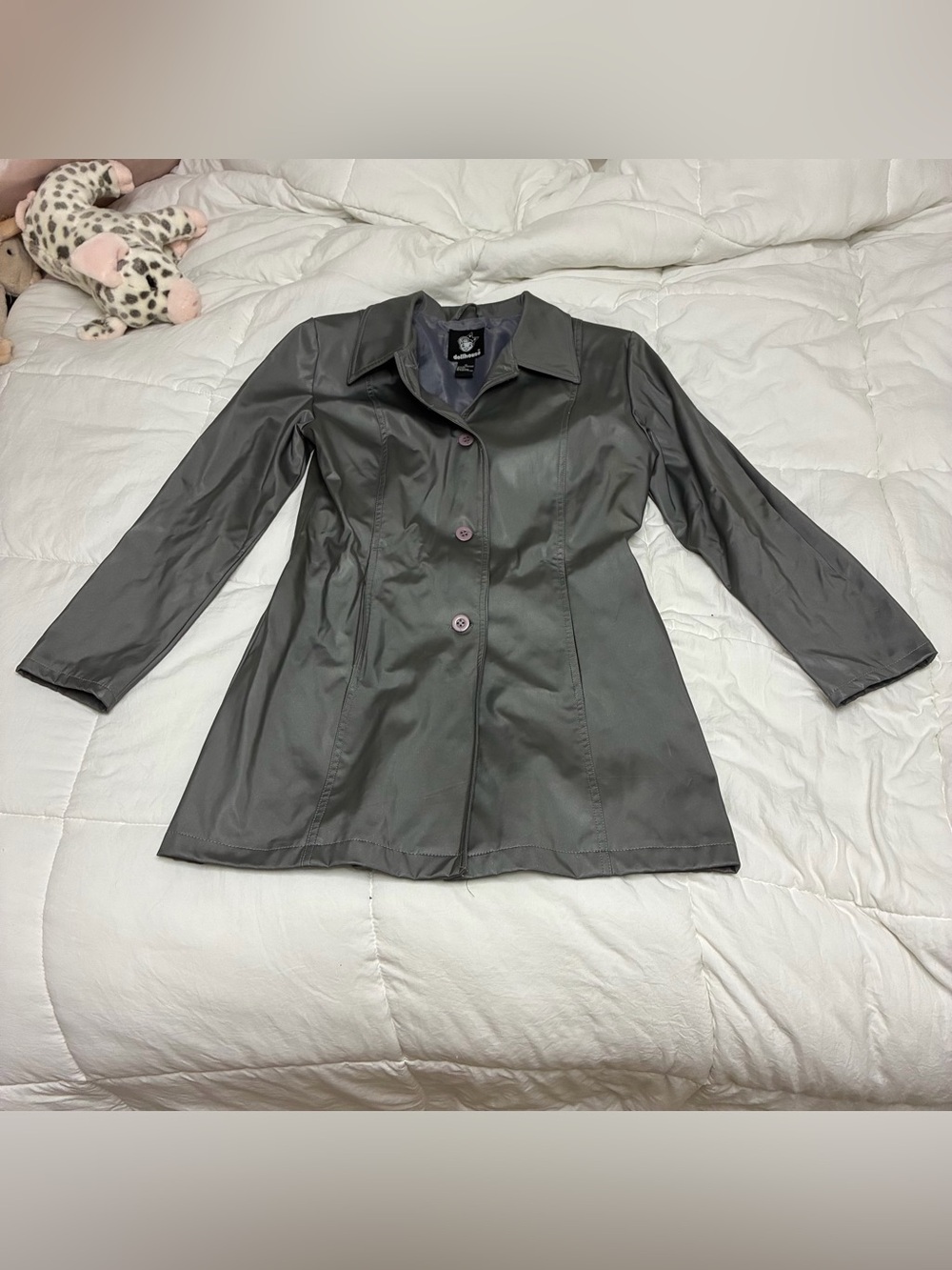 Vintage dollhouse button up long sleeve trenchcoat